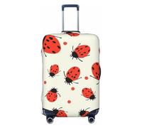 Elastic Travel Luggage Cover for Suitcase Tsa Approved Stretch Scratch-Resistant Suitcase Protector Cover Washable Ladybugs Pattern Infinite Speckled Baggage Covers Fits 18-32 Inch Luggage Case, Black