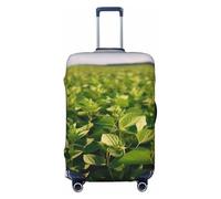 Elastic Travel Luggage Cover for Suitcase Tsa Approved Stretch Scratch-Resistant Suitcase Protector Cover Washable Soybean Field Baggage Covers Fits 18-32 Inch Luggage Case, Black, S