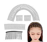 Elastic Tress Pins - Adjustable Strands Handles, Decorative Edge Clasps, Compact Fringe Holder, Bendable Alloy Prongs | Professional Hairdressing Accessories for Women and Teens, The Bride
