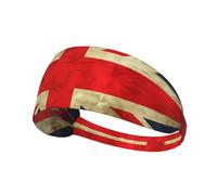 Elastic Vintage British Flag Print Exercise Headband - Sports Headbands, Perfect for Running, Cycling, Yoga, and More