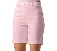 Elastic Waist Turn Up Stretch Shorts Roman Pink 14