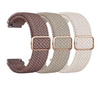 Elastic Watch Straps for Women Men, 22mm Adjustable Soft Nylon Stretchy Quick Release Band for Samsung Galaxy Watch/Garmin/Fossil/Amazfit/Huawei Replacement Watch Band 3-PACK 03