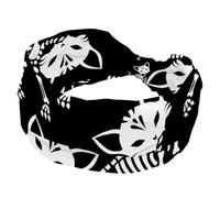 Elastic Womens Headbands Halloween Skeletons Cat Wide Hairband Non-Slip Headband Sweatband Yoga Head Band for Workout, Gym, Running, Fitness, Sport