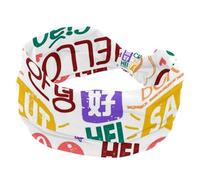 Elastic Womens Headbands Wide Hairband Hello Words Pattern Non-Slip Headband Sweatband Yoga Head Band for Workout, Gym, Running, Fitness, Sport