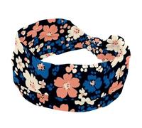 Elastic Workout Hairband, Wide Headbands for Women, Little Flower Pattern Soft Sport Turban Headband Sweatband Headwrap for Yoga Gym Fitness