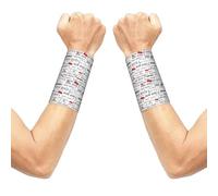 Elastic Wrist Compression Sleeves, Wrist Support for Pain Relief, 1 Pair | The I Love You Words With Hearts Seamless Wristband Design Makes It Ideal For Fitness, Basketball, Tennis, And Typing.