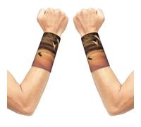 Elastic Wrist Compression Sleeves, Wrist Support for Pain Relief, 1 Pair | The Native American Tribes Seamless Wristband Design Makes It Ideal For Fitness, Basketball, Tennis, And Typing.