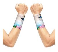 Elastic Wrist Compression Sleeves, Wrist Support for Pain Relief, 1 Pair | The Zen Design Butterfly Seamless Wristband Design Makes It Ideal For Fitness, Basketball, Tennis, And Typing.