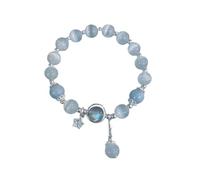 Elastic Wristband Faux Opal Bracelet Sure Here's A Product Title for Listing Glass Beads Little Bell Pendant Rope Adjustable Women's with Gradient