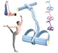 Elastic Yoga Pedal Puller Resistance Band,Fashion Puller Exercise,Multifunctional Foot Pedal Resistance Assistance Expander Chest Leg Band,Pedal Resistance Device for Full Body Workouts (Blue,8 Tube)