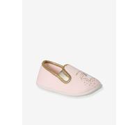 Elasticated Canvas Slippers for Children printed pink