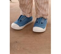 Elasticated Canvas Trainers for Babies denim blue