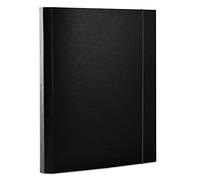 Elasticated File Office Products PP A4/30 Black/Document Archiving/Type-with Flap/Kind-with Eraser/Material-Cardboard/PP/Coating-Single-Sided/Colour-Black/Format-A4