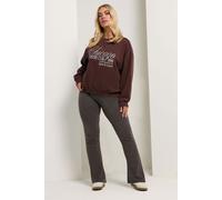 Elasticated Flared Leggings Yours Brown 20