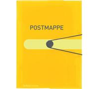 Elasticated Folder A4 PP Postal Folder Transparent Yellow Easy Orga to Go