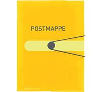 Elasticated Folder A4 PP Postal Folder Transparent Yellow Easy Orga to Go