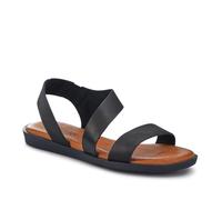 Elasticated Leather Sandals - Black Size 5