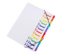 Elasticated Multi Section Paper File Organiser 12 Color Coded Compartment Expandable Folder Office Accessory Office School Supplies File Organiser Folder