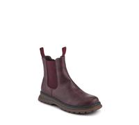 Elasticated Slip-On Boots With Inside Zip Pavers Burgundy 6