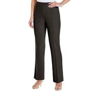 Chums Ladies Figure Flattering Trousers Fully Elasticated Comfort Pull-On Pants with Pintuck Stitch Black 18