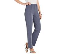 Chums Ladies Figure Flattering Trousers Fully Elasticated Comfort Pull-On Pants with Pintuck Stitch Denim 10 Short