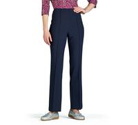 Chums Ladies Figure Flattering Trousers Fully Elasticated Comfort Pull-On Pants with Pintuck Stitch Navy 18 Extra Short