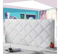 Elasticity Headboard Cover, Dust-Proof Bed Headboard Slipcover Velvet White Stretch Protective Dustproof Cover Multiple Custom Cover Bed Backrest,white-120cm
