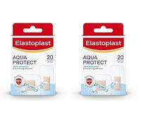 Elastoplast Aqua Protect Plasters - 20 Waterproof Plasters for Swimming/Bathing, Strong Adhesion, Flexible and Breathable, Transparent