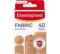 Elastoplast Extra Flexible Fabric Plaster Strips (40 Pieces), Extra Flexible Fabric, Breathable, Large Plasters, Water-Repellent, Strong Adhesion, Ta