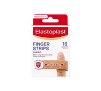 Elastoplast Extra Flexible Finger Strip Plasters (16 Pieces), Flexible and Durable Plasters for Fingers, Stretchy Fabric Plasters, Plasters Waterproo