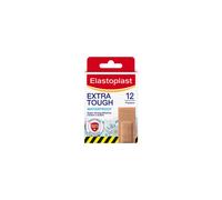 Elastoplast Extra Tough Waterproof Fabric Plasters - 1 Pack (12 Plasters), Breathable, Strong Adhesion, Waterproof Technology, Tan