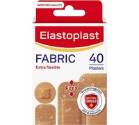 Elastoplast Fabric Extra Breathable (40 Plasters) Water Repellent Packaging May Vary Flexible Durable Plasters Strong Adhesion Non-Stick Wound Pad Tan