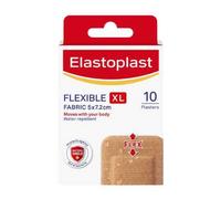 Elastoplast Knee & Elbow Fabric Plasters, Flexible, Water Repellent, Extra Large, 10 Plasters