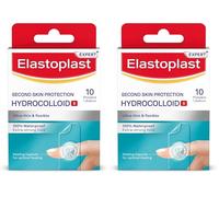 Elastoplast Hydrocolloid Wound Plasters Small (10 Bandages), Completely Waterproof Plasters for Faster Healing, Ultra Thin and Flexible for Second Skin Feel, Extra Strong Hold (Pack of 2)