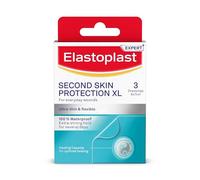 Elastoplast Second Skin Protection Faster Healing XL Dressings (3 Patches), Hydrocolloid Dressings with Advanced and Flexible Protection and Faster Wound Healing, Ultra-Thin and Waterproof