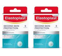 Elastoplast Second Skin Protection Plasters (6 Pieces), Hydrocolloid Waterproof Plasters with Advanced and Flexible Protection and Faster Wound Healing, Ultra-Thin Plaster Strips (Pack of 2)