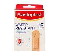 Elastoplast Water Resistant Plasters (40 Pieces), Dirt and Water Resistant Strip Plasters, Strong Adhesion