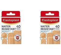 ElastoplastWater Resistant Plasters (40 Pieces), Dirt and Water Resistant Strip Plasters, Waterproof, All-Purpose First Aid