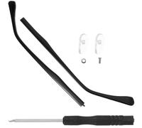 ELAYARD 1 Pair Universal Crystal Metal Glasses Arm Legs Replacement Eyeglass Temple Teeth Black for Eyeglasses Repair and Vision Care