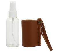 ELAYARD 1 Set Refillable PU Leather Keychain Bottle Portable Empty Travel Hand Holder for Keys Bags and Toiletries for Vacations and Outdoor Activities