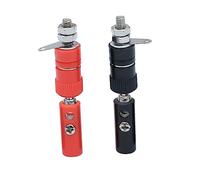 ELAYARD 10 Pairs Banana Plug Jack Connectors Insulated Nickel Plated Zinc Alloy Red Black Screw Type Socket and Plug for Electrical Wiring Industrial Grade Electric Connectors