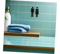 ELAYARD 10 Sets Acrylic Bathroom Gender Signs Self-adhesive Restroom Door Decals for Men and Women Compact Bathroom Signage for Hotels Offices Restaurants Easy Installation Gender-