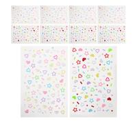ELAYARD 10 Sheets Cute Makeup Patches Rhinestone Stickers Gem Stickers for Face Self Adhesive DIY Makeup Jewels Accessories for Festival Decorative Beauty Accessories