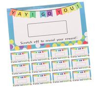 ELAYARD 100 Pcs DIY Scratch Off Cards for Reward Tickets Sturdy Paper Scratch Off Raffle Stickers for Classroom Motivation Party Favors Prize Reveal Game Tickets