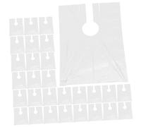 ELAYARD 100PCS Disposable Transparent Hairdressing Capes PE Salon Aprons for Cutting Dyeing Perming Professional Hair Stylist Neck Covers for Home and Salon Use