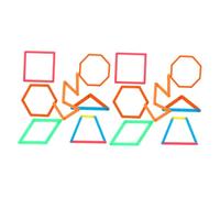 ELAYARD 100pcs Geometric Rods Math Manipulatives for Kindergarten Classroom Home Flexible Sticks with Lengths to Build Shapes Learn Triangle Side Relationships Angles Area Perimeter