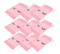 ELAYARD 100pcs Makeup Pouch with Drawstring Portable Cosmetic Organizer Bags for Travel Pink Eva Design for Daily Use School Office Shopping