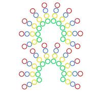 ELAYARD 100pcs Openable Book Rings Notebook Paper Ring 0.79 in Strong Locking Mechanism Versatile Fit Plastic Fasteners for DIY School Portfolios Index Cards