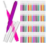 ELAYARD 100pcs Portable Interdental Braces Brushes Multi-Color Dental Cleaning Tool for Teeth Gaps Easy Use Oral Hygiene for Men and Women Travel Friendly Toothpick Alternative