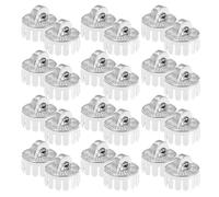 ELAYARD 100pcs Replacement Ornament Caps for Christmas Tree Christmas Tree Decor Balls Top Covers Replacement Silver